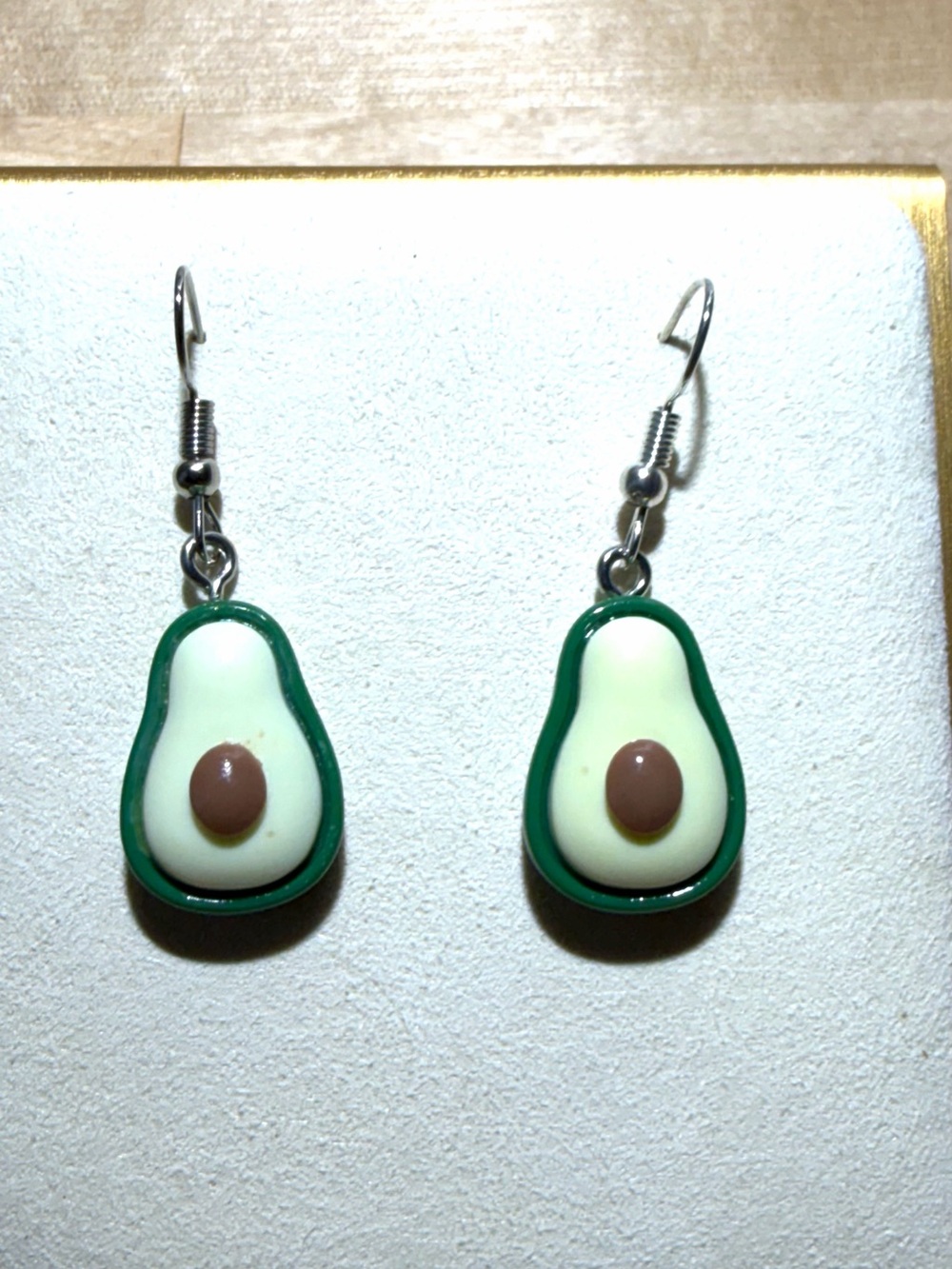 Green Avocado Drop Earrings - Fun Womens Jewelry